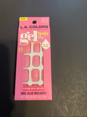 L.A. COLORS Gel-Like Artificial Nail Tips in Bright Pink